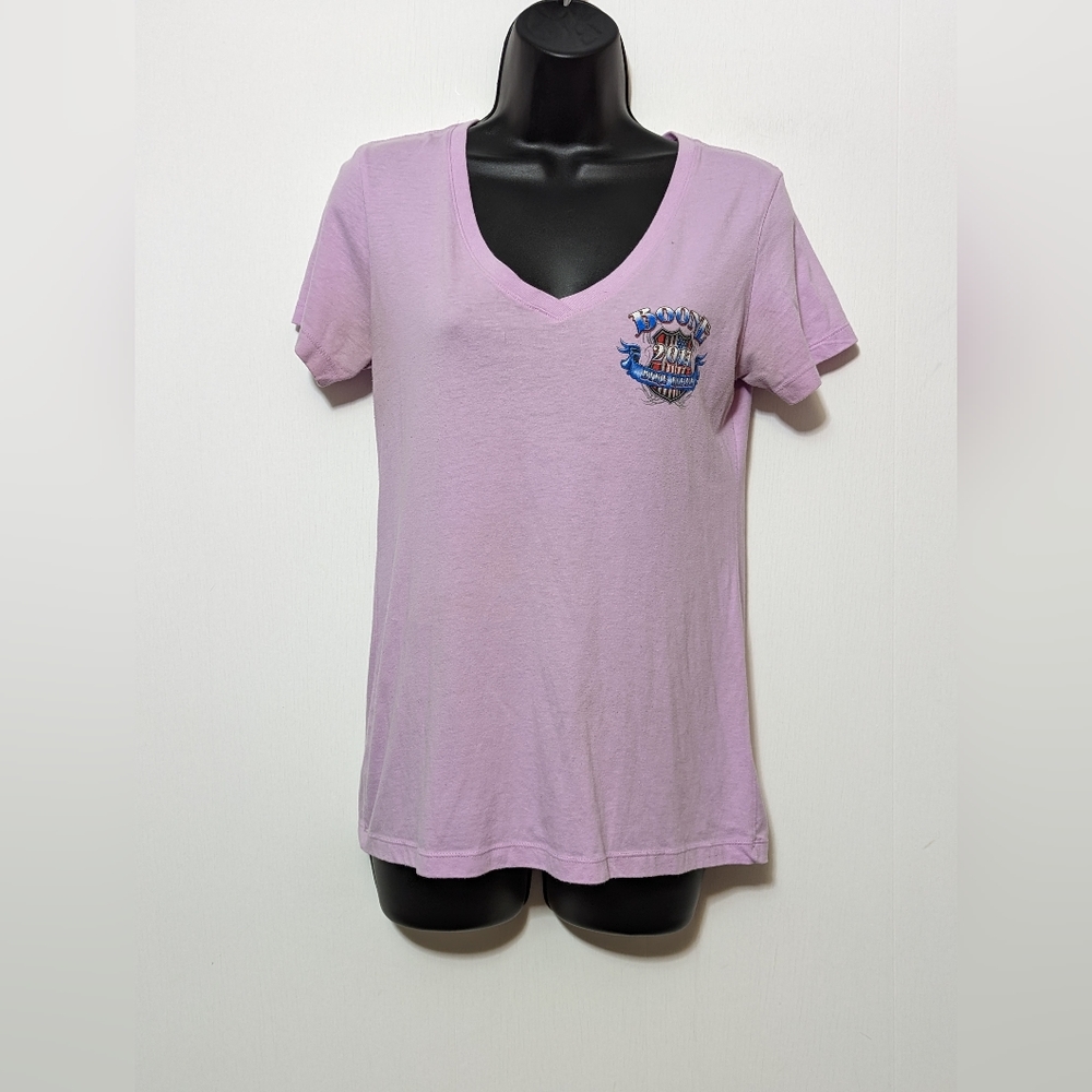 Women's Boone Motorcycle Rally 2017 T-Shirt Size Large Purple
